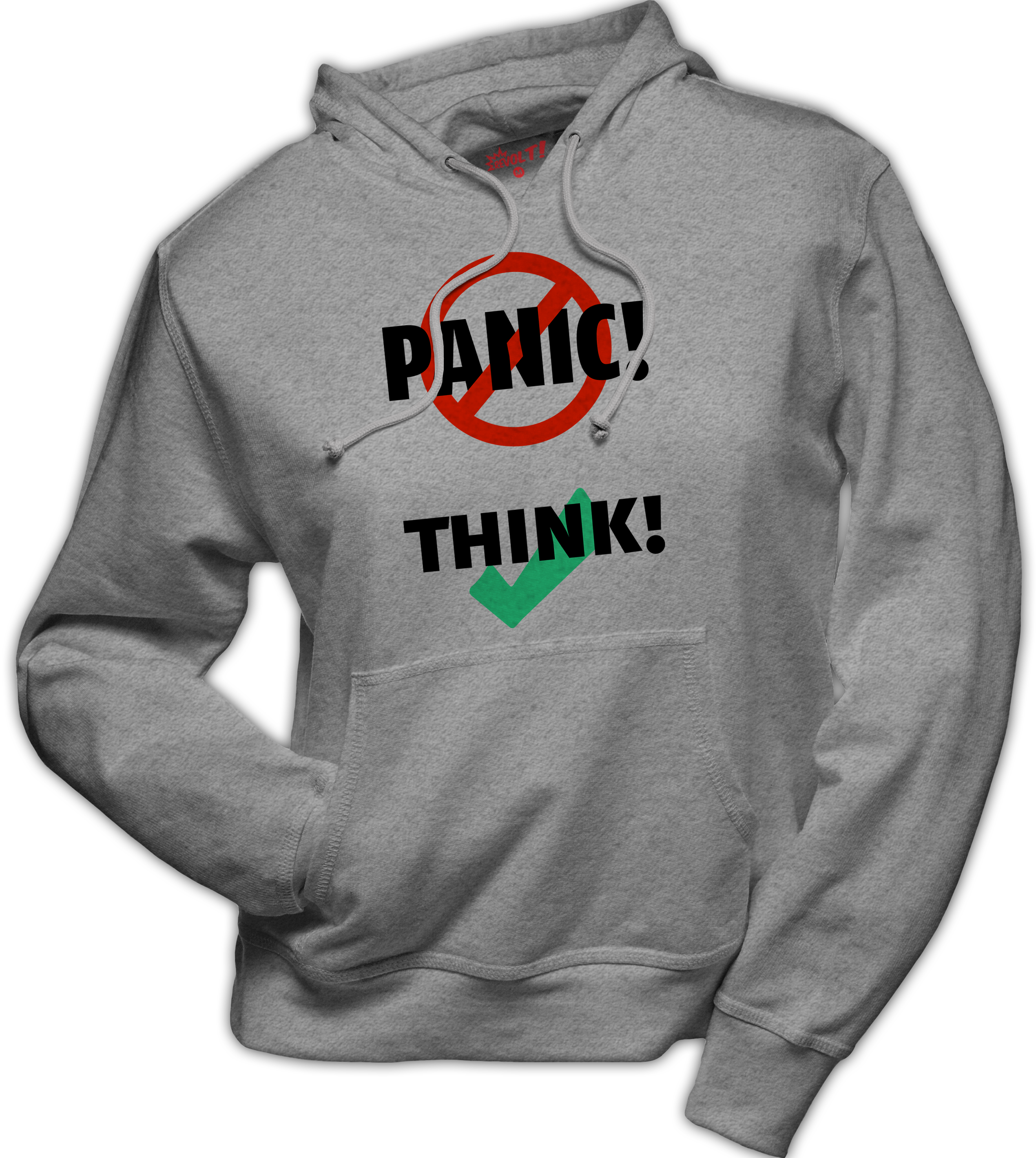hoodie: Don't panic, think