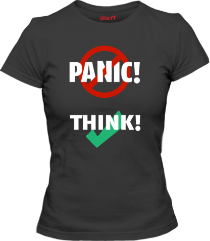 woman charcoal: Don't panic, think